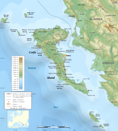 Mapa de Corfú  