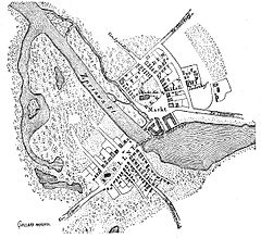 Reconstructed plan of Berlin and Kölln around 1230 (Created by K.F. von Klöden in the 19th century)