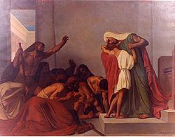 Jozefs broers buigen voor hem (door Léon Pierre Urbain Bourgeois, 1863)
