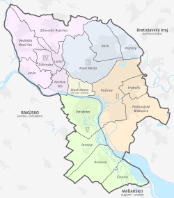 Wijken van Bratislava