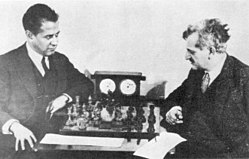 Capablanca og Lasker, Moskva 1935.