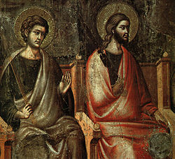 En detalje fra "Den sidste dom" i Santa Cecilia-klosteret i Trastevere