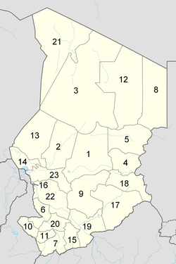 Administrative regioner i Tchad siden 2012  