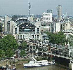Charing Cross fra London Eye.