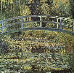 Nuferii , pictate de Monet în grădina sa de la Giverny în 1899