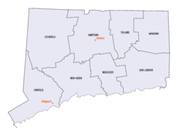 Grevskaber i Connecticut