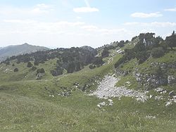 Crêt de la Neige; in the background left the Reculet