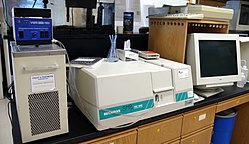Beckman DU640 UV/Vis-spectrofotometer.
