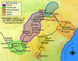 La seconda tappa della Spedizione de Soto, da Apalachee alla Chicaza