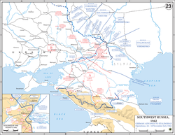 Înaintarea germană spre Stalingrad între 24 iulie și 18 noiembrie  