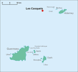 Lageplan von Les Casquets