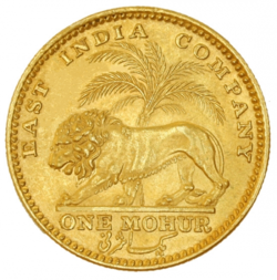 Mohur d'oro della Compagnia delle Indie Orientali, 1840