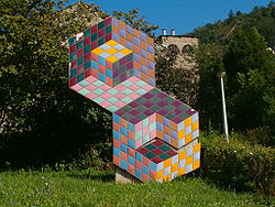 Op-Art von Victor Vasarely in Pécs, Ungarn.