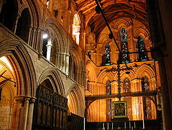 Dentro da Abadia de Hexham