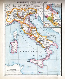 Possedimenti longobardi in Italia: Il Regno Longobardo (Neustria, Austria e Tuscia) e i ducati longobardi di Spoleto e Benevento