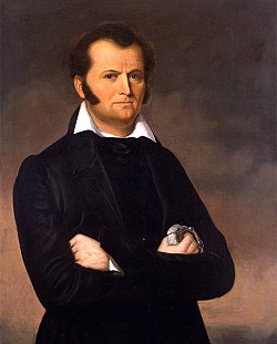 Porträt von Jim Bowie (das einzige bekannte Ölbildnis, das nach dem Leben gemalt wurde), um 1820