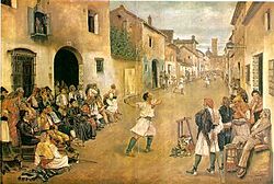 "Joc de pilota", 1881, llargues.