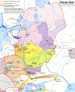 La "Rus' di Kiev" dopo il Concilio di Liubech del 1097