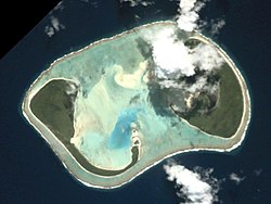 Une vue aérienne de Manuae