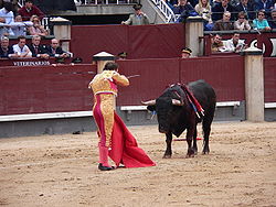 Matador i tercio de muerte.