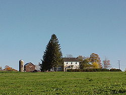 Max Yasgur's farm in Bethel in the US state of New York