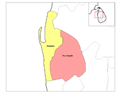 (1) Kurunegala a (2) Puttalam jsou dva okresy, které tvoří Severozápadní provincii.