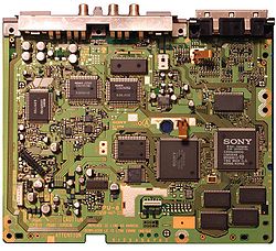 La placa base de una Sony Playstation  