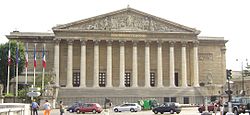 Das Palais Bourbon, Vorderseite