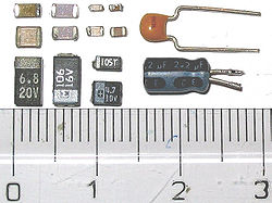 现代电容器,按厘米尺计算