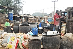 Rimozione del cianuro dalla manioca in Nigeria.