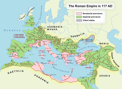 A extensão do Império Romano sob Trajano 117