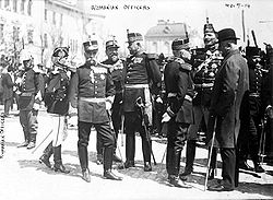 Offiziere der rumänischen Armee im Ersten Weltkrieg.