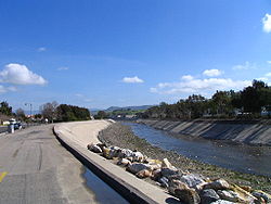 San Juan Creek a due miglia dalla sua foce.