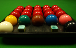 A set of snooker balls