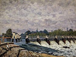 Jez Molesey - Ráno, jeden z obrazů, které Sisley namaloval během své cesty do Anglie v roce 1874