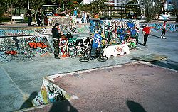 Un parque de skateboarding en Valencia, España