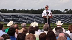 President Barack Obama at the DeSoto Next Generation Solar Energy Center.