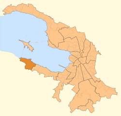 Mapa zobrazující polohu Lomonosov