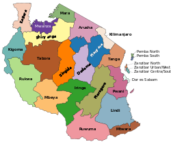 Regiões da Tanzânia