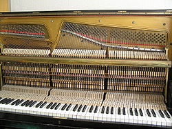 Dentro de un piano vertical  
