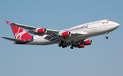 Un Boeing 747-400 de Virgin Atlantic