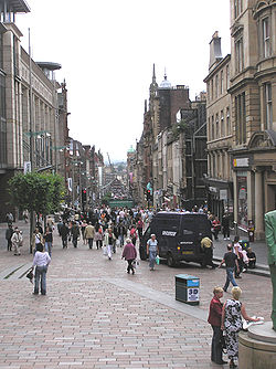 Buchanan Street olhando para o sul.