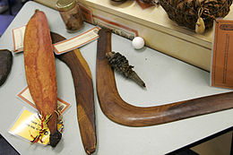 Throwing woods from Aborigines in Australia