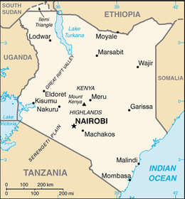 Mapa Keni.
