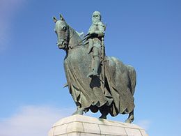 Robert the Bruce por Pilkington Jackson, cerca del Bannockburn Heritage Center
