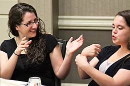 Communication by means of sign language