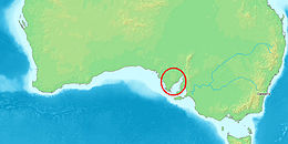 Placering af Spencer Gulf i Australien
