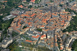 Aerial view of the upper town, Saint-Flour