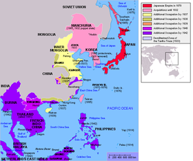 Territorio dell'Impero del Giappone.