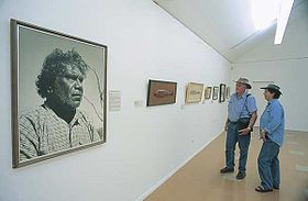 Εικόνα Αβορίγινας στην γκαλερί τέχνης Albert Namatjira, Alice Springs, Βόρεια Επικράτεια, Αυστραλία